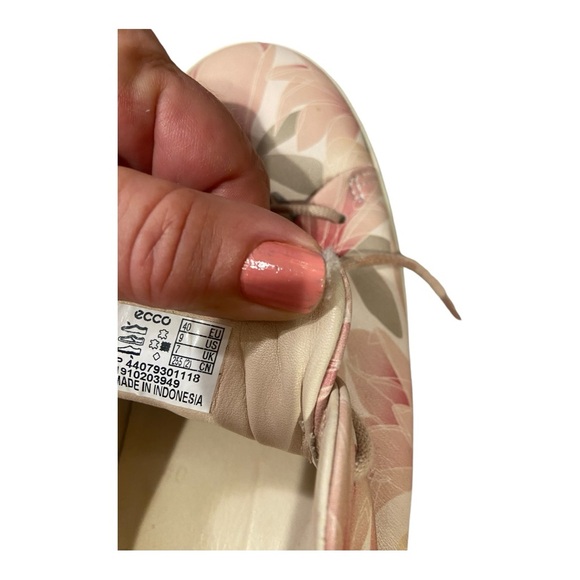 Ecco Soft 8 Floral Rose Dust Pink Sneaker ❤️ SZ 9 - Picture 6 of 6